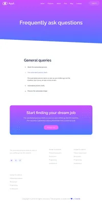 appli mini website template desktop screenshot