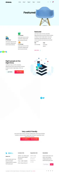 aranoz mini website template desktop screenshot