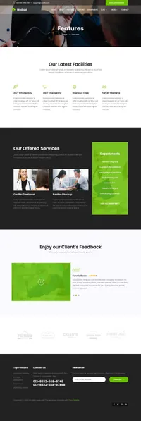 medical mini website template desktop screenshot
