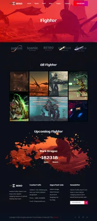 beko mini website template desktop screenshot