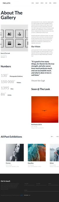 thelook mini website template desktop screenshot