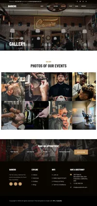 barbero mini website template desktop screenshot