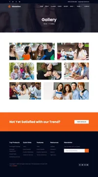 education mini website template desktop screenshot