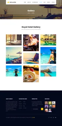 royal mini website template desktop screenshot