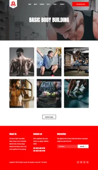 fitfloss mini website template desktop screenshot