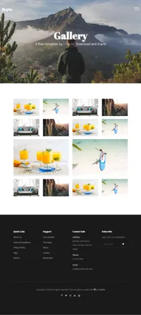 hepta mini website template desktop screenshot