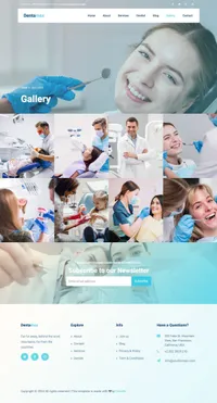 dentamax mini website template desktop screenshot