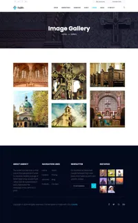 faith mini website template desktop screenshot