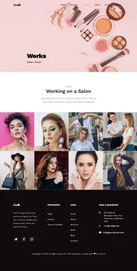 camille mini website template desktop screenshot