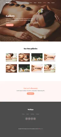 wellspa mini website template desktop screenshot