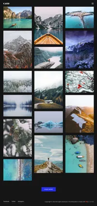 cassi mini website template desktop screenshot