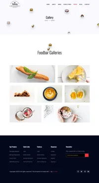 foodbar mini website template desktop screenshot