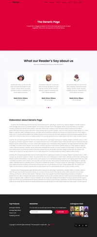 startup mini website template desktop screenshot