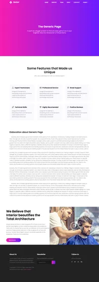 barber mini website template desktop screenshot