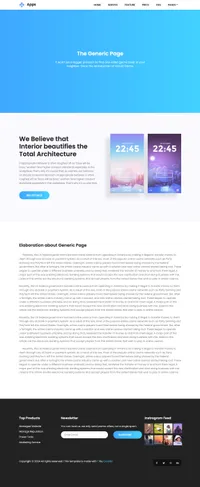 apps mini website template desktop screenshot