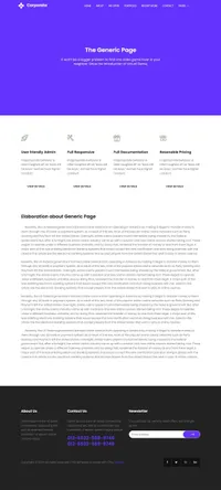 corporate mini website template desktop screenshot