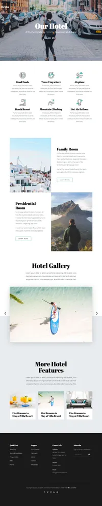 hepta mini website template desktop screenshot
