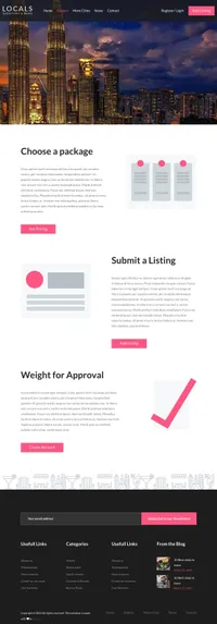 locals-directory mini website template desktop screenshot