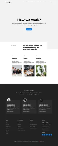 reshape mini website template desktop screenshot