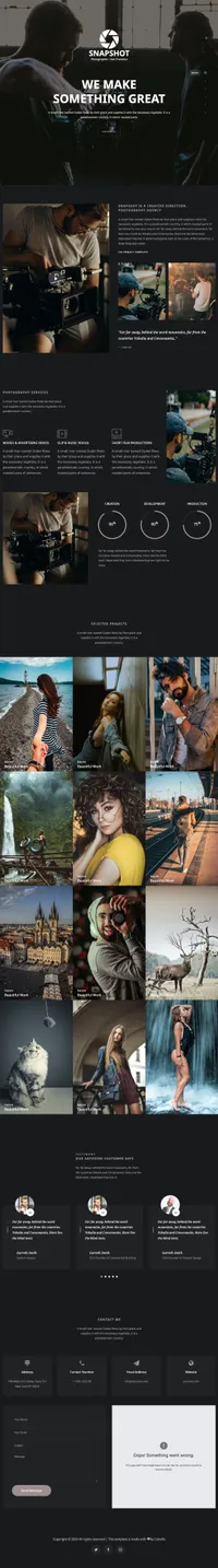 snapshot mini website template desktop screenshot