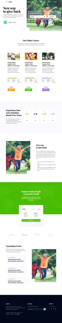 cause mini website template desktop screenshot