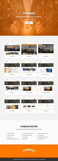 coinbuzz mini website template desktop screenshot