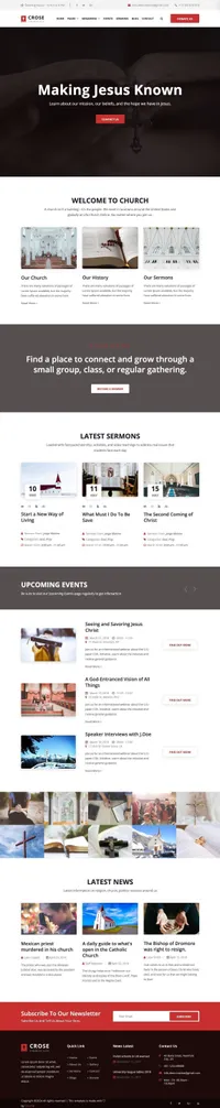 crose mini website template desktop screenshot