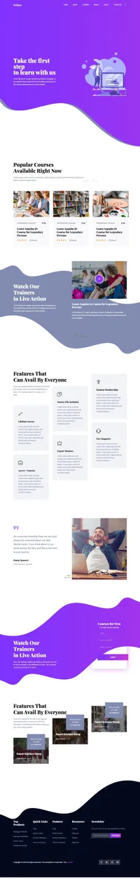eclipse mini website template desktop screenshot