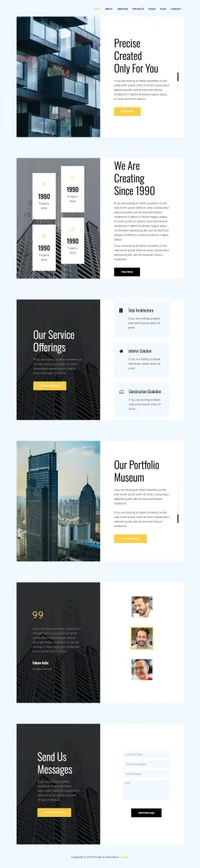 astral mini website template desktop screenshot