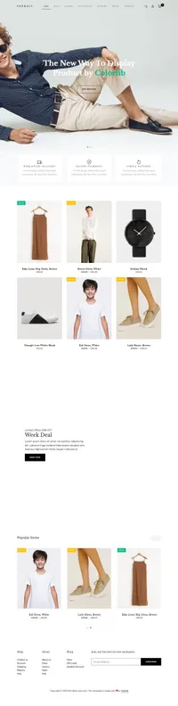 product mini website template desktop screenshot