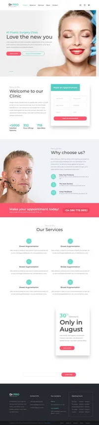 drpro mini website template desktop screenshot