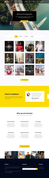 bitmap mini website template desktop screenshot
