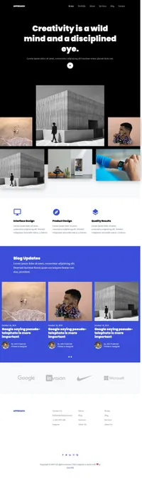 approach mini website template desktop screenshot