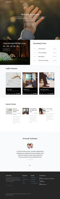 inward mini website template desktop screenshot