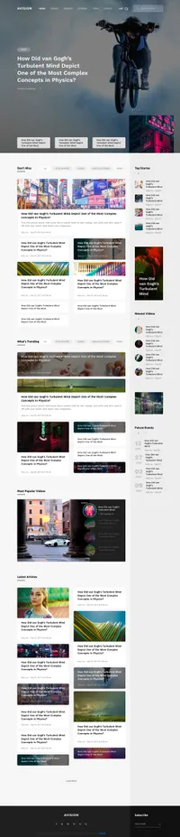 avision mini website template desktop screenshot