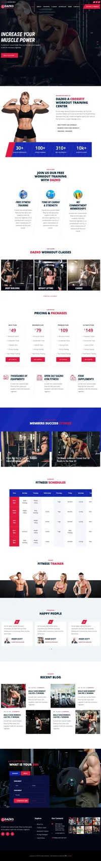 dazko mini website template desktop screenshot