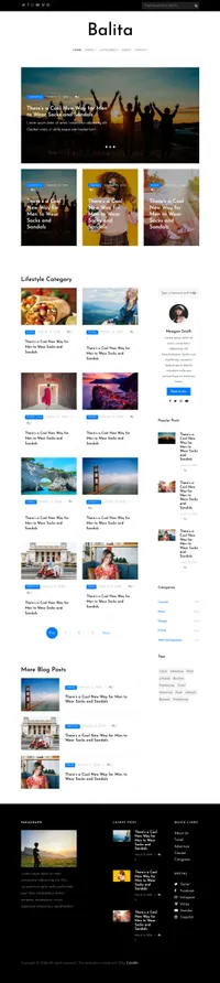 balita mini website template desktop screenshot