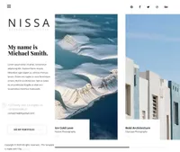 nissa mini website template desktop screenshot