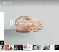 studio mini website template desktop screenshot