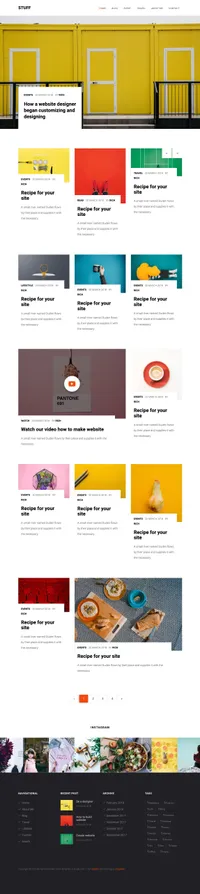 stuff mini website template desktop screenshot