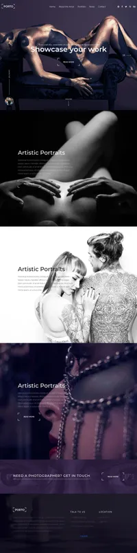 porto mini website template desktop screenshot