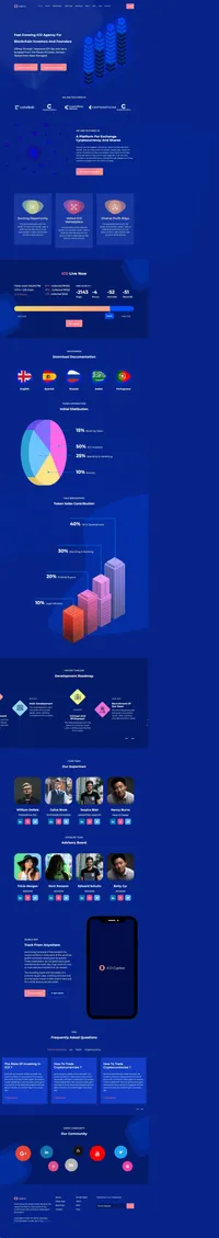 cryptian mini website template desktop screenshot