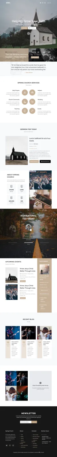 spring mini website template desktop screenshot