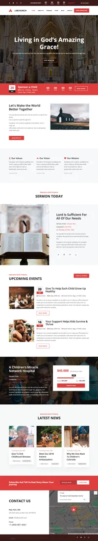 libchurch mini website template desktop screenshot