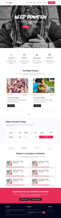 kare mini website template desktop screenshot