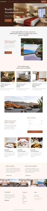 ecoho mini website template desktop screenshot