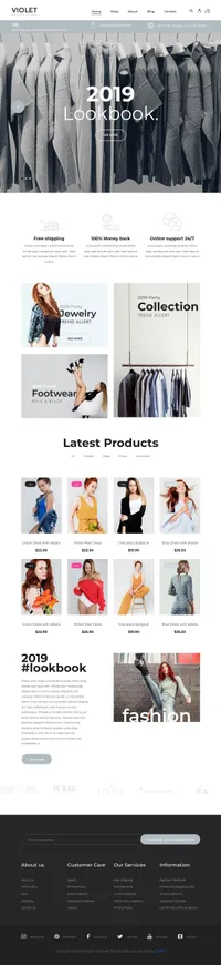 violet mini website template desktop screenshot