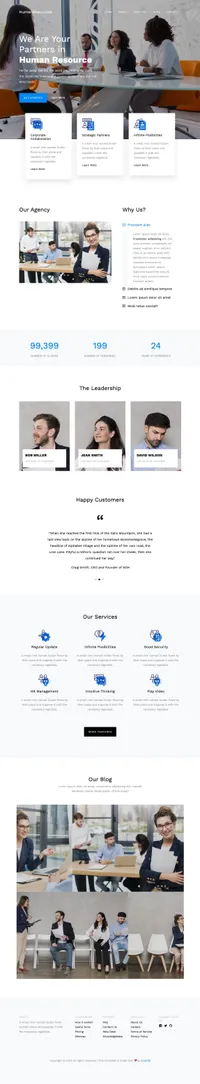 humanresources mini website template desktop screenshot