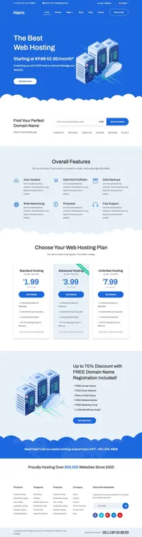 hami mini website template desktop screenshot