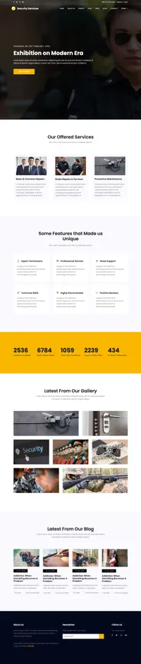 security mini website template desktop screenshot